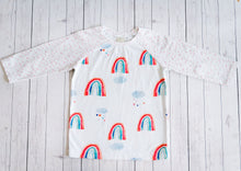 Load image into Gallery viewer, Sweetheart Raglan: Rainbow/Dot