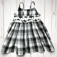 Load image into Gallery viewer, Bella Dress: Gingham Sharks