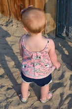 Load image into Gallery viewer, Riley Tank Top: Pink Sharks